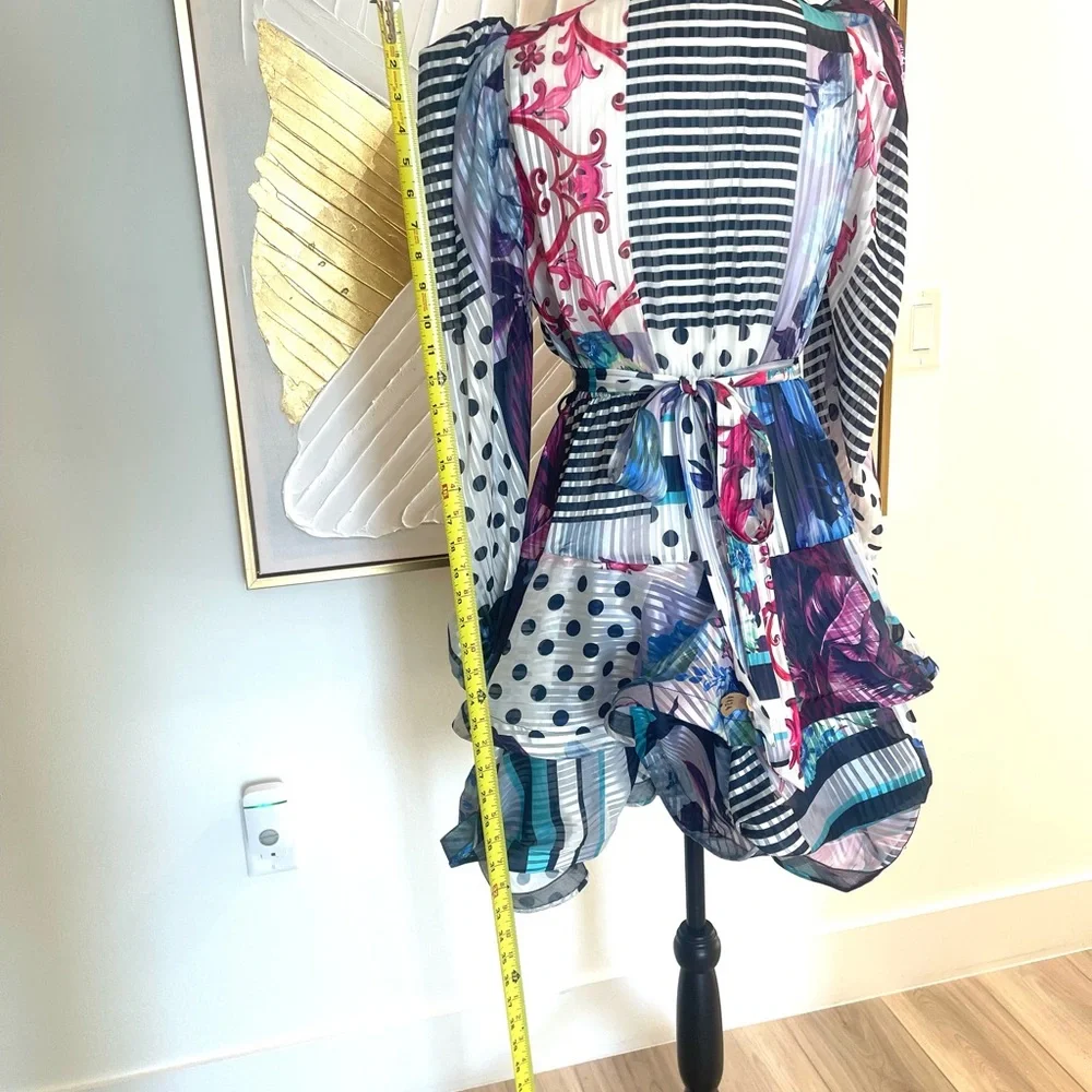 Vibrant Multicolor Ruffle Dress - Picture 4 of 4